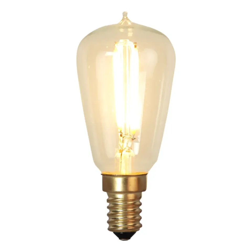 Clearance Star Trading E14 T25 LED soft glow filament, 3.8 cm 2200K Transparent