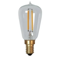 Clearance Star Trading E14 T25 LED soft glow filament, 3.8 cm 2200K Transparent