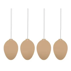 Hot Cooee Design Easter Deco eggEaster decoration 4-pack, Cafe au lait Brown