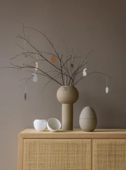 Hot Cooee Design Easter Deco eggEaster decoration 4-pack, Cafe au lait Brown
