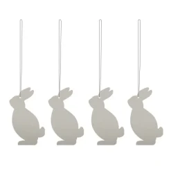 Easter Decorations^Cooee Design Easter Deco hare Easter decoration 4-pack, Sand Grey