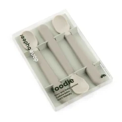 Children's Cutlery^Done by deer Easy-grip foodie spoon 3-pack, Sand Beige