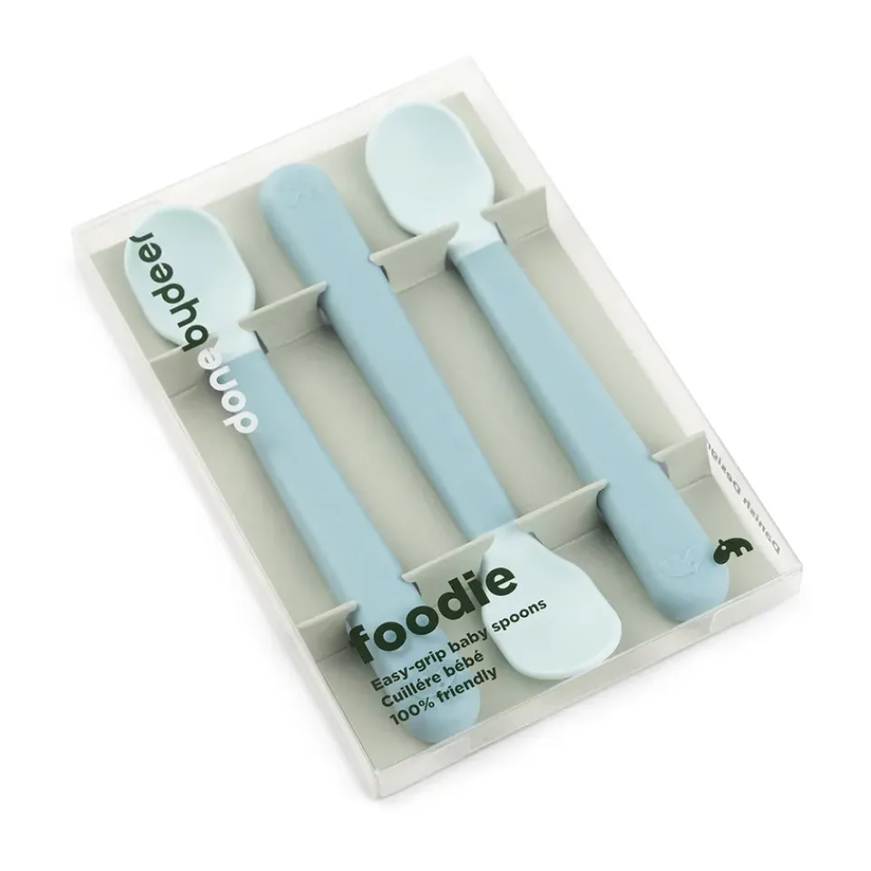 Children's Cutlery|Table Cutlery^Done by deer Easy-grip foodie spoon 3-pack, Blue