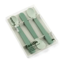 Children's Cutlery^Done by deer Easy-grip foodie spoon 3-pack, Green