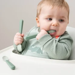 Children's Cutlery^Done by deer Easy-grip foodie spoon 3-pack, Green