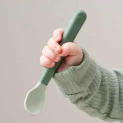 Children's Cutlery^Done by deer Easy-grip foodie spoon 3-pack, Green