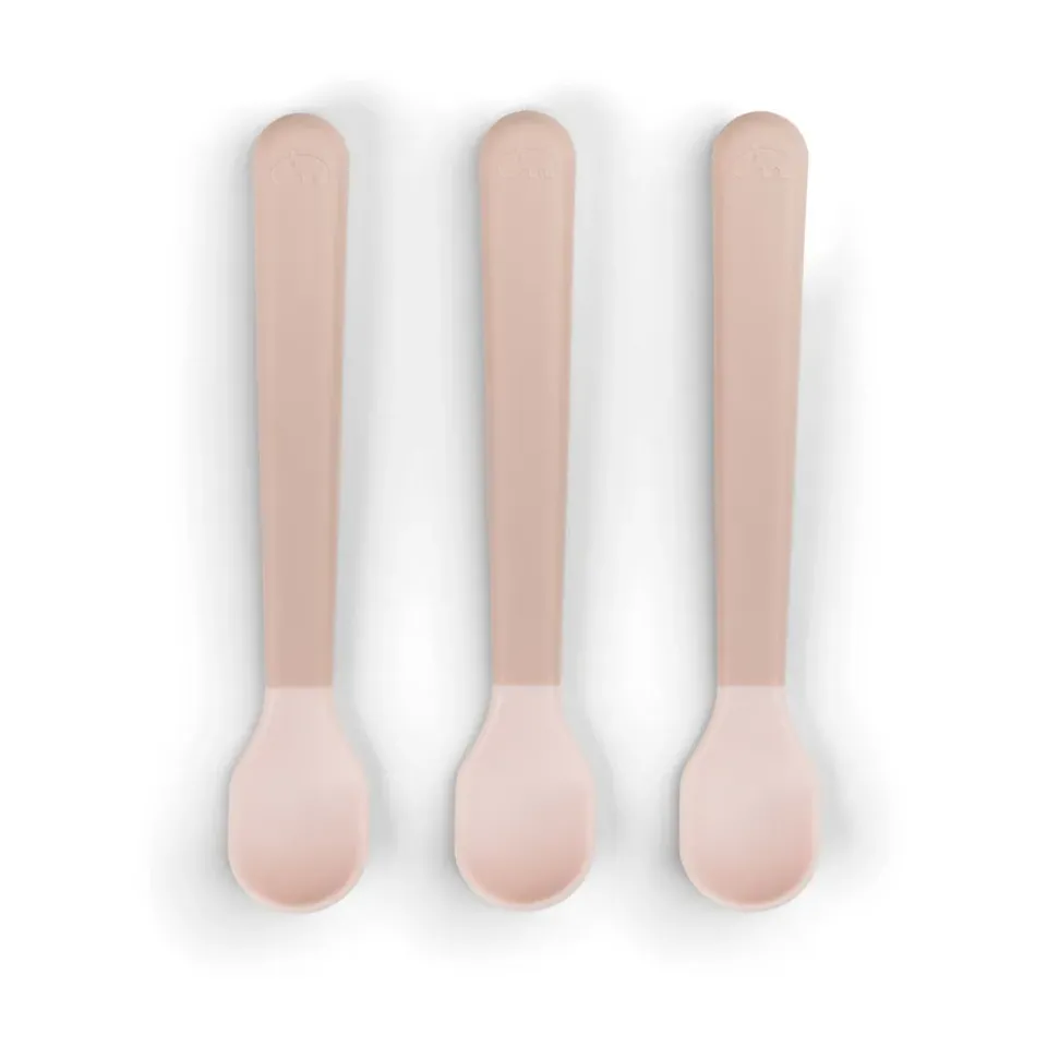 Children's Cutlery^Done by deer Easy-grip foodie spoon 3-pack, Powder Beige