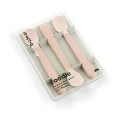 Children's Cutlery^Done by deer Easy-grip foodie spoon 3-pack, Powder Beige