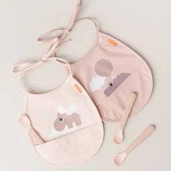 Children's Cutlery^Done by deer Easy-grip foodie spoon 3-pack, Powder Beige