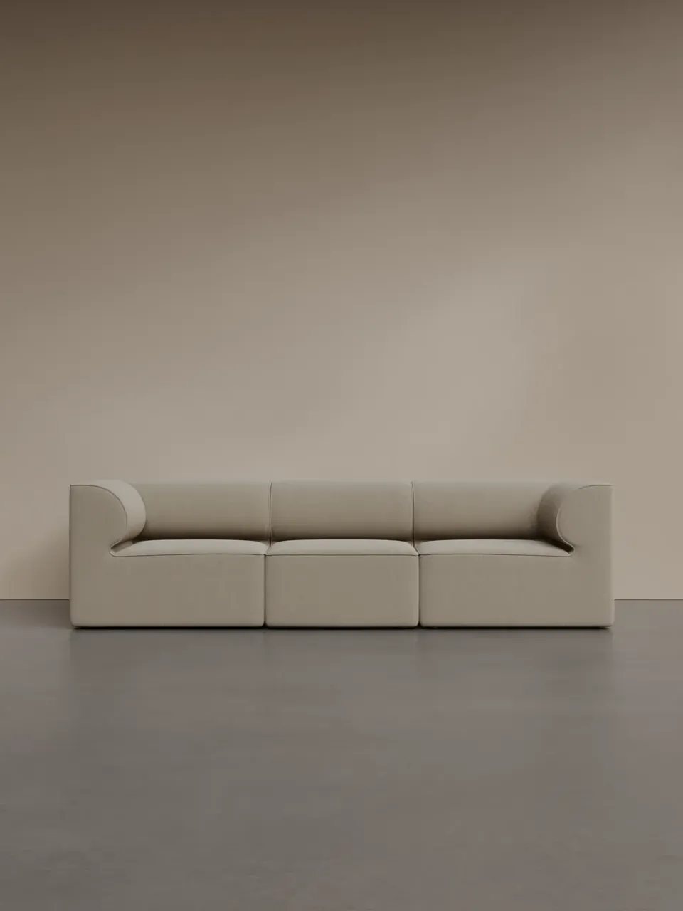 Audo Copenhagen Eave 86 modular sofa configuration 2, 3-seat fabric bouclé 02 Beige