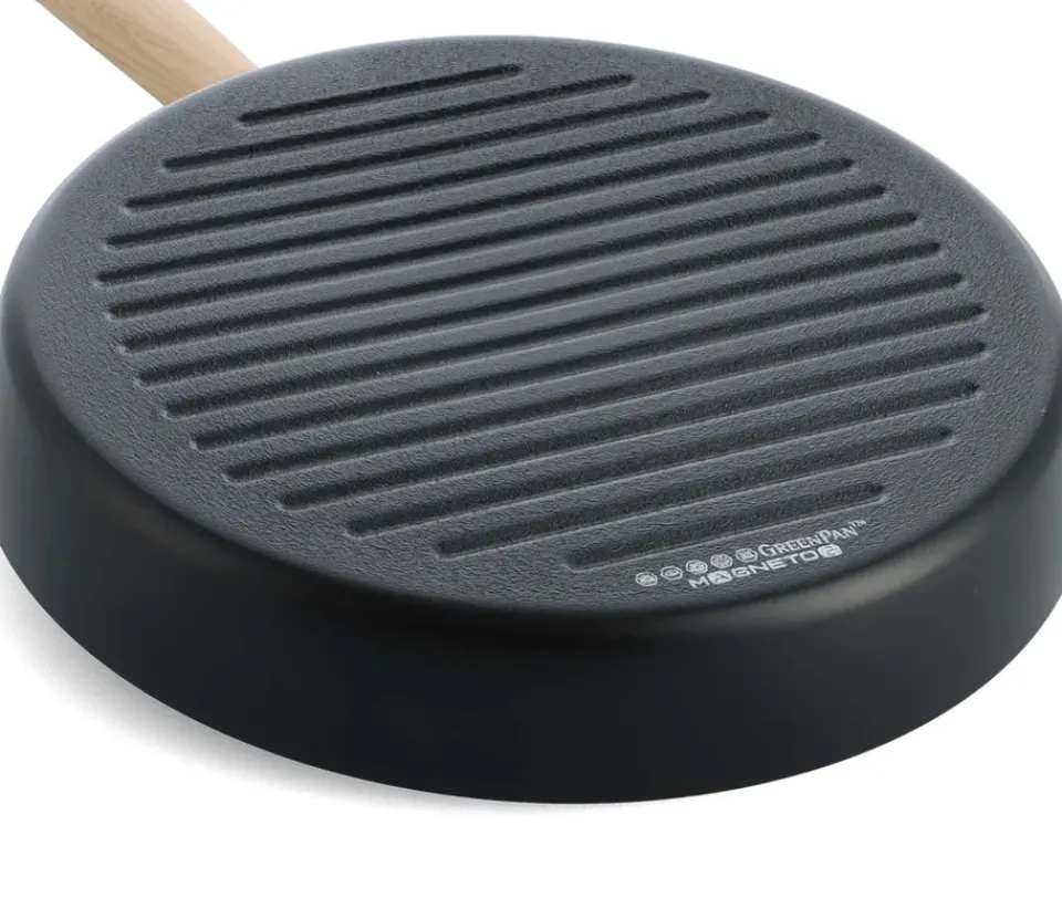 Grill & Griddle Pans^GreenPan Eco Smartshape griddle pan 28 cm, Light wood Black
