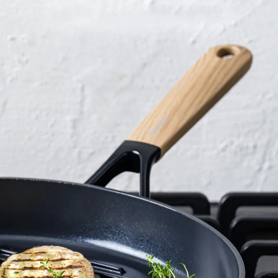 Grill & Griddle Pans^GreenPan Eco Smartshape griddle pan 28 cm, Light wood Black