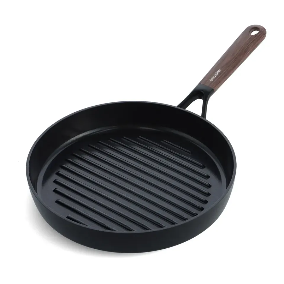 Sale GreenPan Eco Smartshape griddle pan 28 cm, Dark wood Black