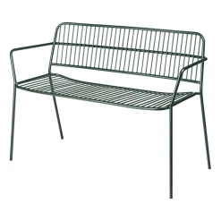 Garden Sofas & Garden Benches|Outdoor Lounge Furniture^Broste Copenhagen Eden bench with arm support, Forest Green