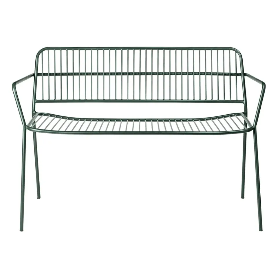 Garden Sofas & Garden Benches|Outdoor Lounge Furniture^Broste Copenhagen Eden bench with arm support, Forest Green