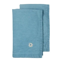 Linen & Cotton Napkins^Sagaform Eden denim fabric napkin 45x45 cm 2-pack, Blue