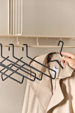 Clothes Racks, Coat Stands & Hangers|Clothes Racks, Coat Stands & Hangers^Scandi Living Edge hanger 5-pack, Black