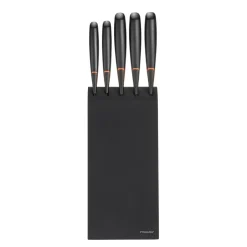 Knife Storage & Holders|Knife Blocks^Fiskars Edge knife block with 5 knives, Black