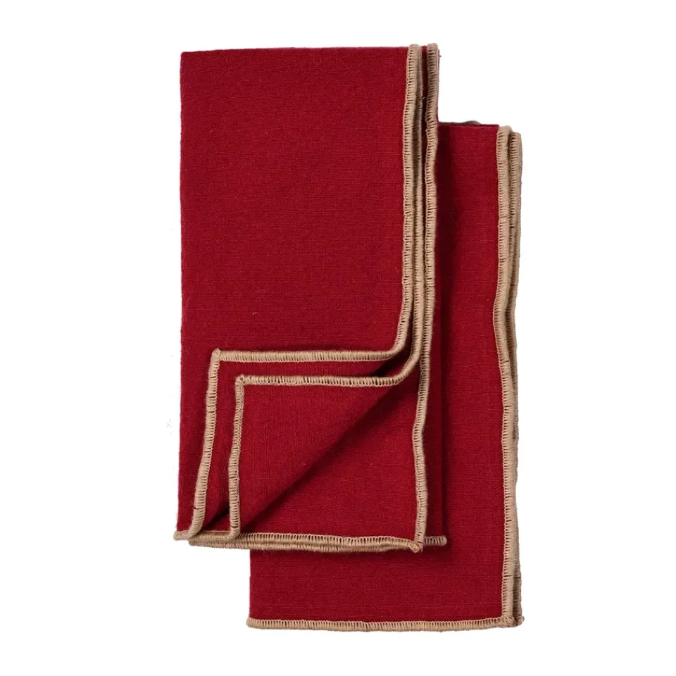 Discount Sagaform Edith napkin 45x45 cm 2-pack, Wine Red