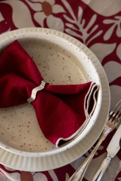 Discount Sagaform Edith napkin 45x45 cm 2-pack, Wine Red