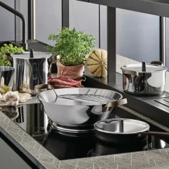 Saucepan Sets|Saucepans^Alessi Edo pot set 4 pieces, stainless steel Silver-coloured