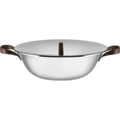 Woks^Alessi Edo wok pan, 34 cm Silver-coloured