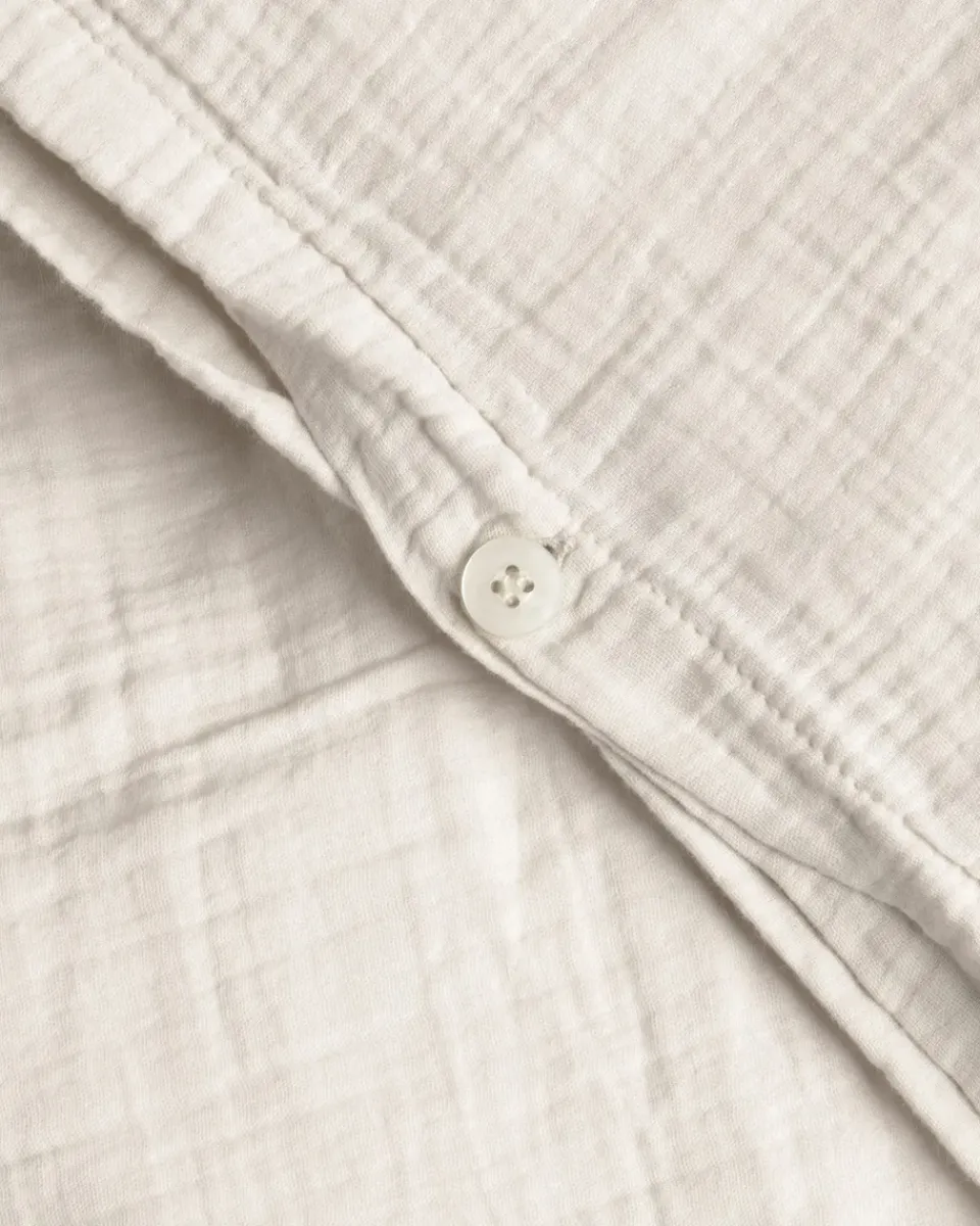 Discount Garbo&Friends Eggshell Muslin bed set, 140x200 cm/50x70 cm Beige
