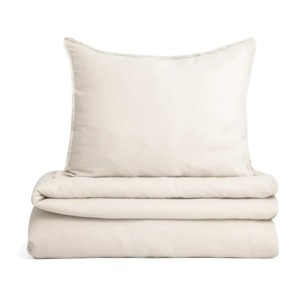 Bed Sets^Garbo&Friends Eggshell Muslin bed set, 150x210 cm/50x60 cm Beige