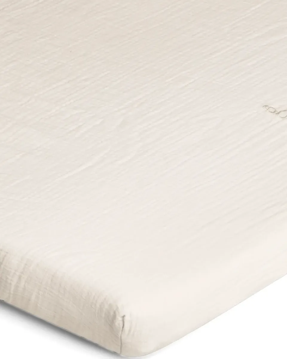 Bed Sheets^Garbo&Friends Eggshell Muslin fitted sheet, 70x140x20 cm Beige