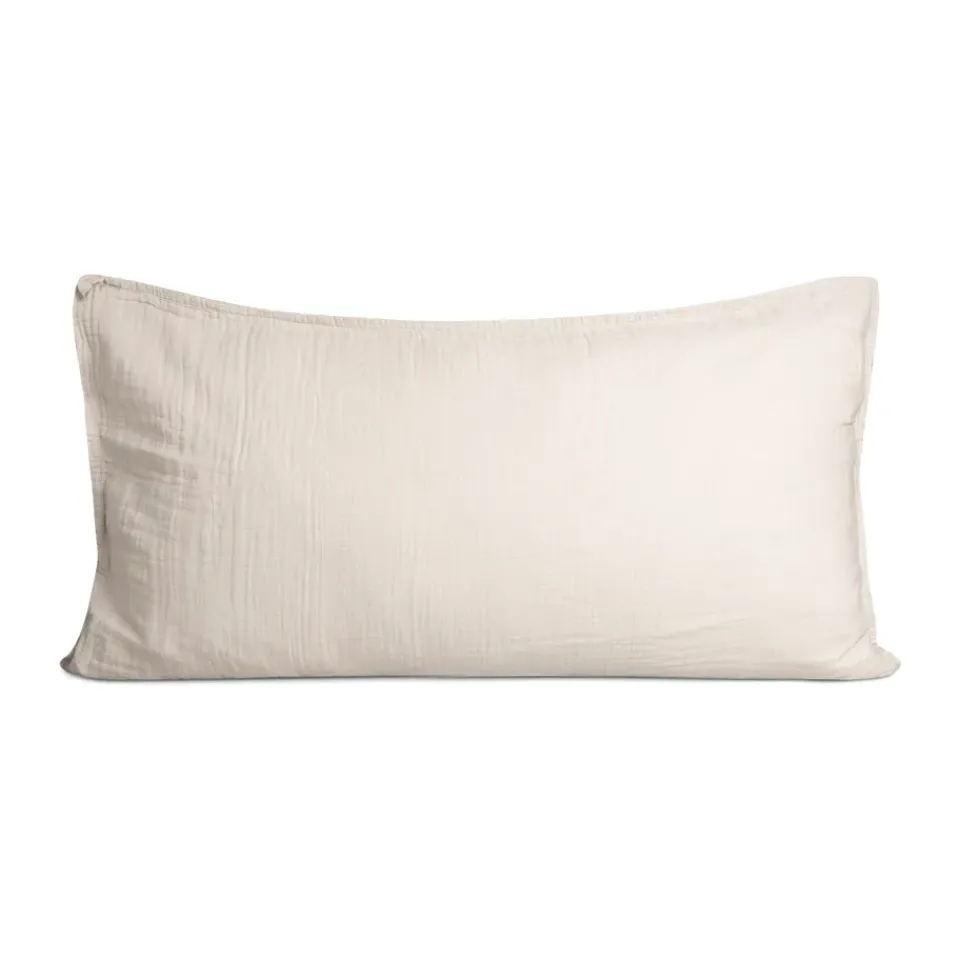 Pillow Cases^Garbo&Friends Eggshell Muslin pillowcase, 50x90 cm Beige