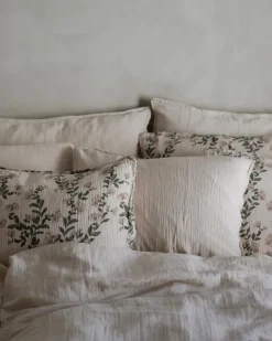 Pillow Cases^Garbo&Friends Eggshell Muslin pillowcase, 50x90 cm Beige