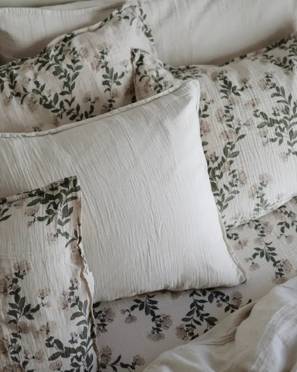 Pillow Cases^Garbo&Friends Eggshell Muslin pillowcase, 50x90 cm Beige