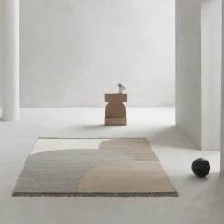 Wool Rugs^Linie Design Eik wool carpet 170x240 cm, grey BrownGrey