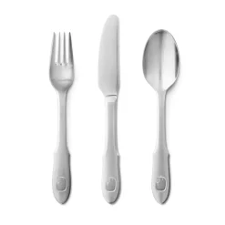 Best Georg Jensen Elephant children cutlery set, 3 pcs GreySilver-coloured