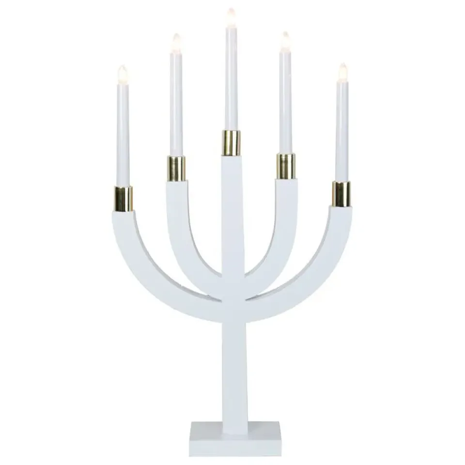 Advent Lights^Star Trading Elias candle arch, White