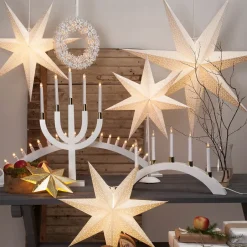 Advent Lights^Star Trading Elias candle arch, White