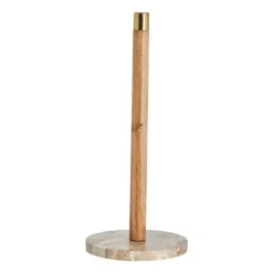 Kitchen Towel Holders^Lene Bjerre Elisse paper holder Ø14.5 cm, Linen-Natural BeigeBrownGold-coloured