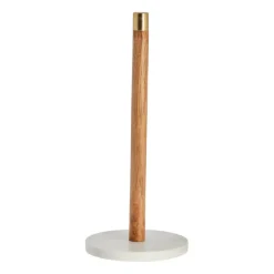 Kitchen Towel Holders^Lene Bjerre Elisse paper holder Ø14.5 cm, White-nature WhiteBrownGold-coloured