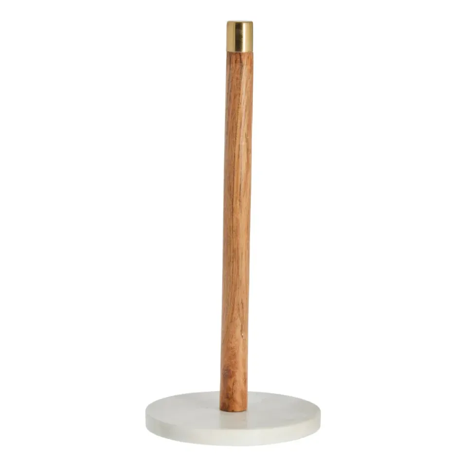 Kitchen Towel Holders^Lene Bjerre Elisse paper holder Ø14.5 cm, White-nature WhiteBrownGold-coloured