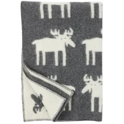 Discount Klippan Yllefabrik Elk wool blanket, 90x130 cm Grey