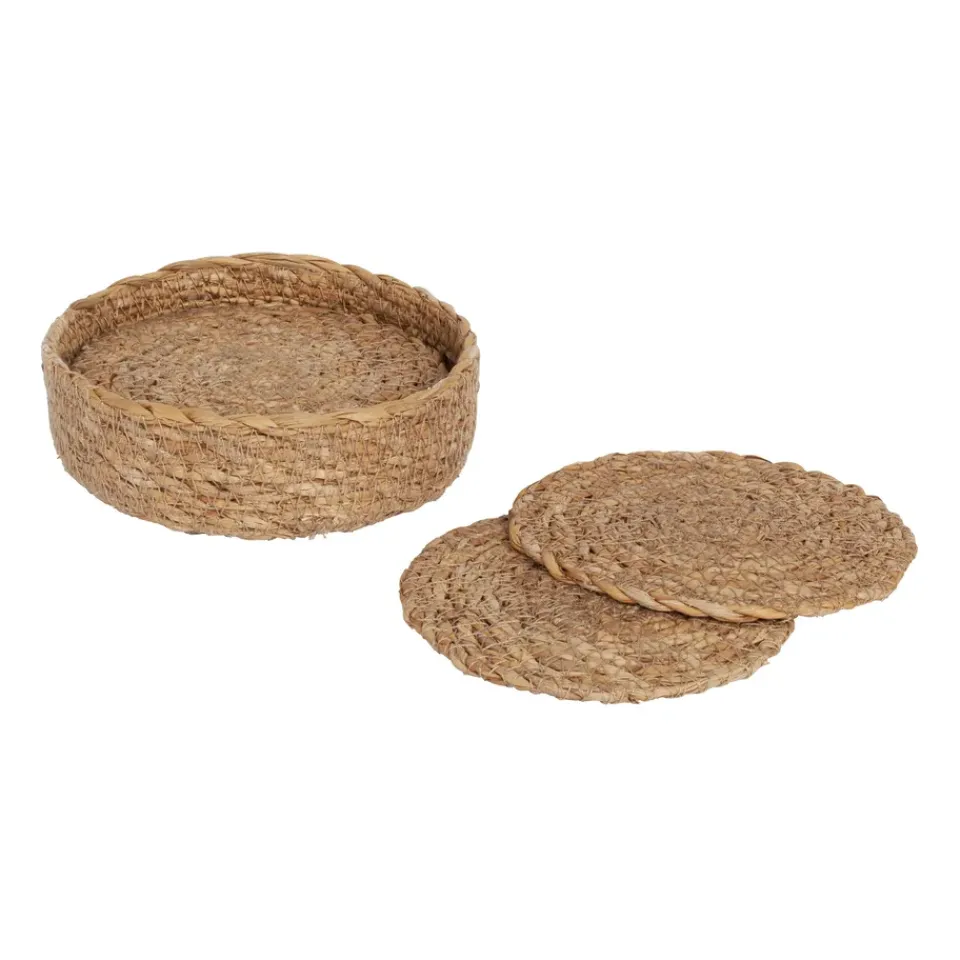 Coasters^Dixie Ella coaster Ø10.5 cm 6-pack, Natural Brown