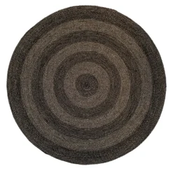 Jute & Natural Fibre Rugs|Round Rugs^Dixie Ella jute rug Ø150 cm, -nature Black