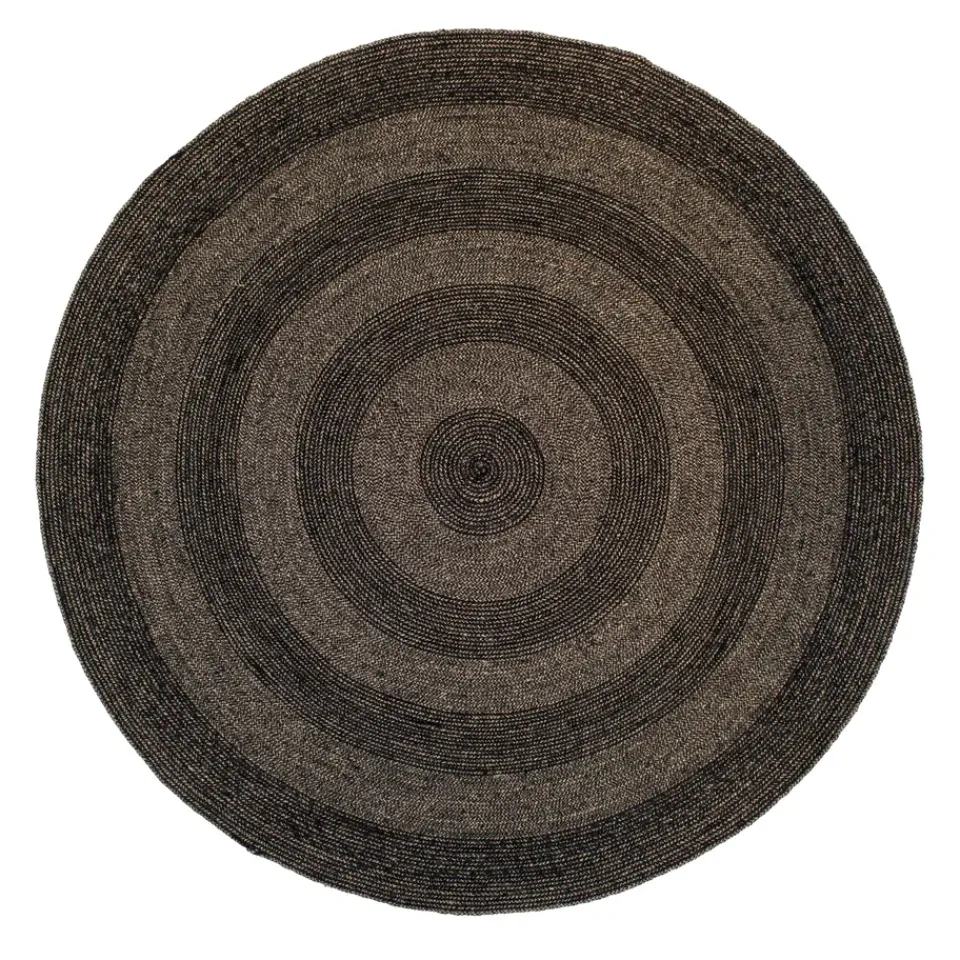 Jute & Natural Fibre Rugs|Round Rugs^Dixie Ella jute rug Ø150 cm, -nature Black