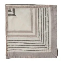 Linen & Cotton Napkins^Tell Me More Ella napkin 50x50 cm, checkered Grey