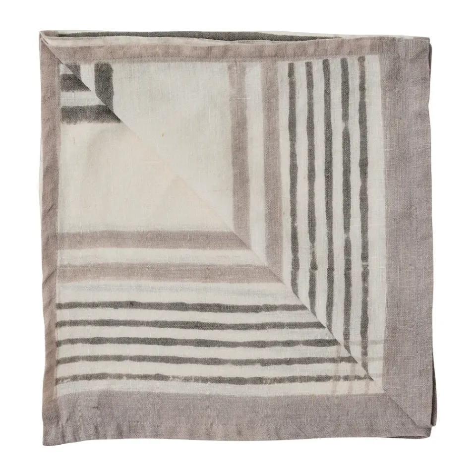 Linen & Cotton Napkins^Tell Me More Ella napkin 50x50 cm, checkered Grey