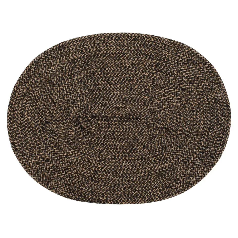 Placemats^Dixie Ella placemat oval, Black