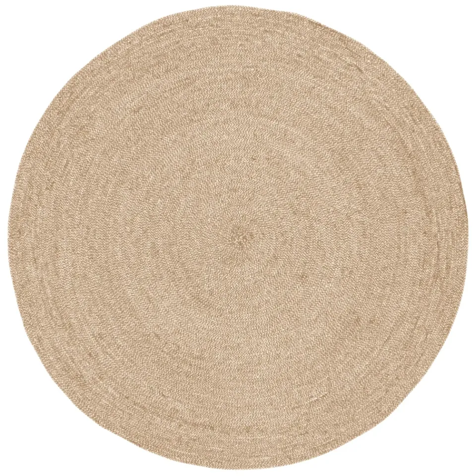 Outlet Dixie Ella rug Ø125 cm, White-nature Beige