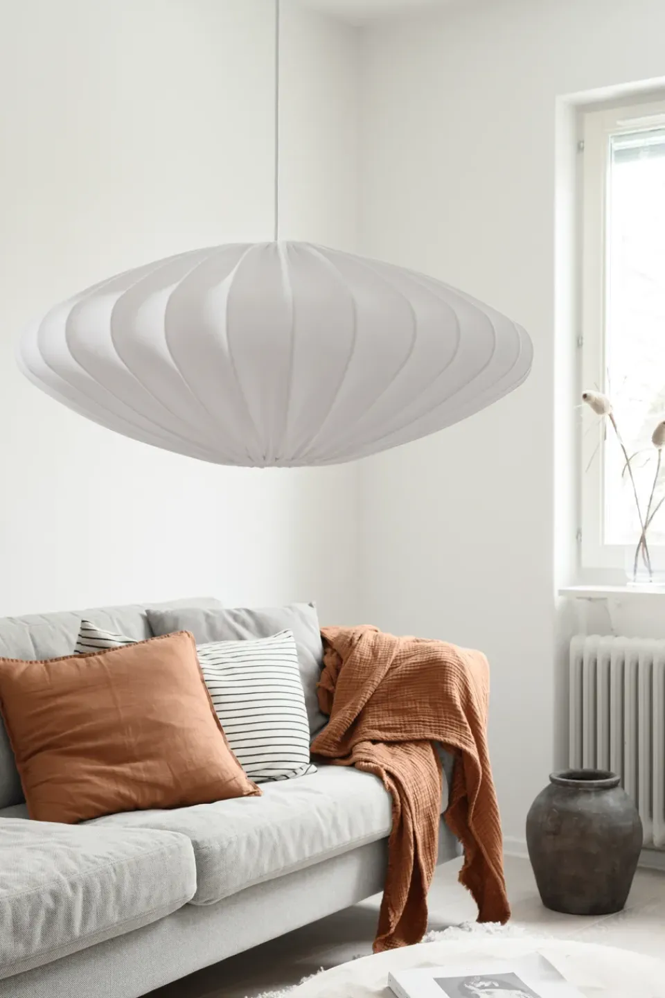 Pendant Lamps^Watt & Veke Ellipse lamp shade 65 cm linen, White