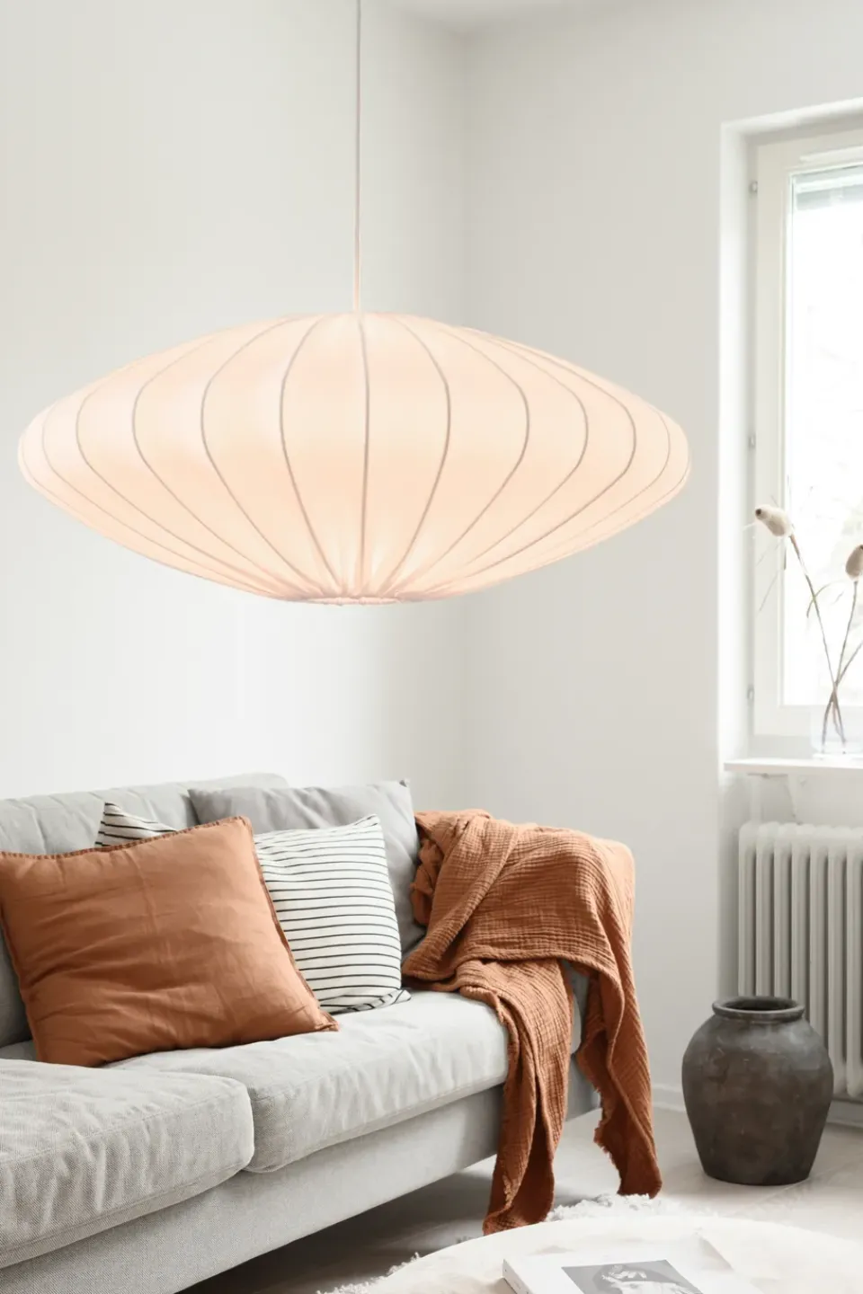 Pendant Lamps^Watt & Veke Ellipse lamp shade 65 cm linen, White
