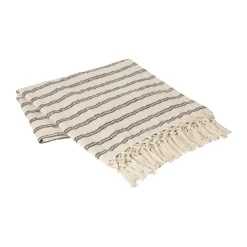 Cotton Blankets & Throws^Broste Copenhagen Elly throw 130x160 cm, -natural Black